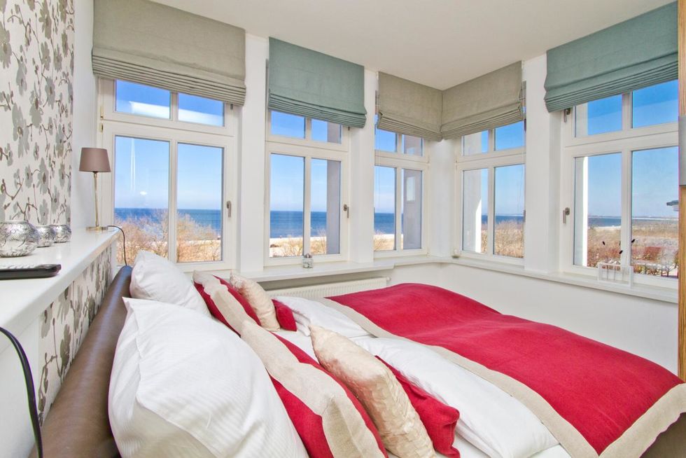 Bett mit Aussicht - aufwachen mit Ostseeblick in der Villa Anna 11 in Ahlbeck