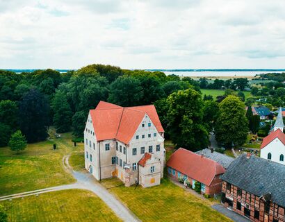 Luftaufnahme des Schloss Ludwigsburgs.