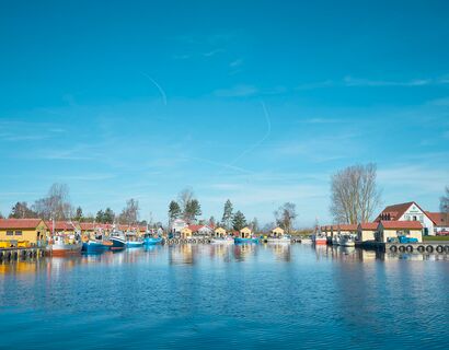 Hafen Freest Ein Blick in den Hafen Freest. Mit verschiedenen Booten.