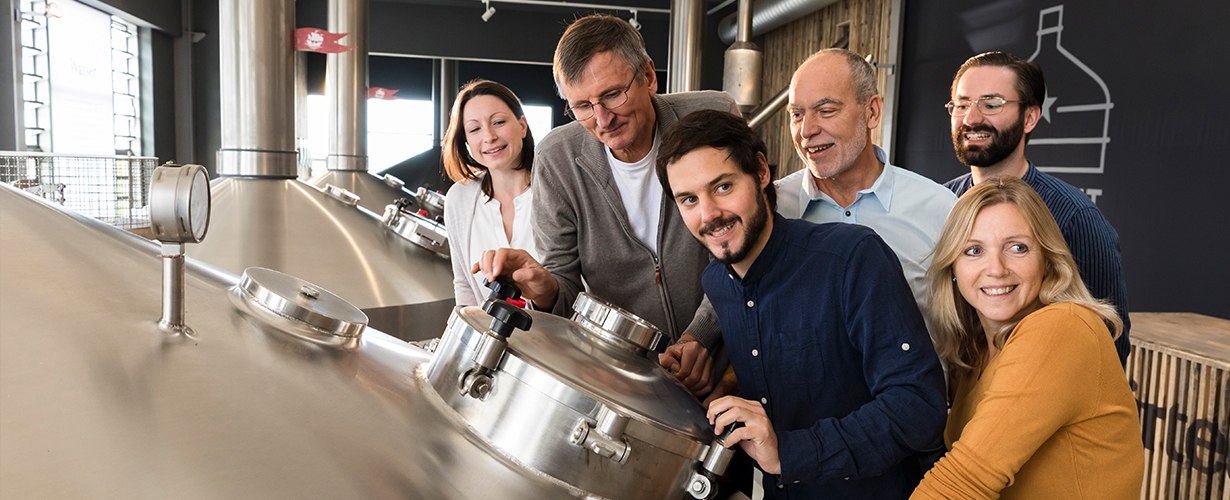 Exciting brewery tour at 2:00 p.m.